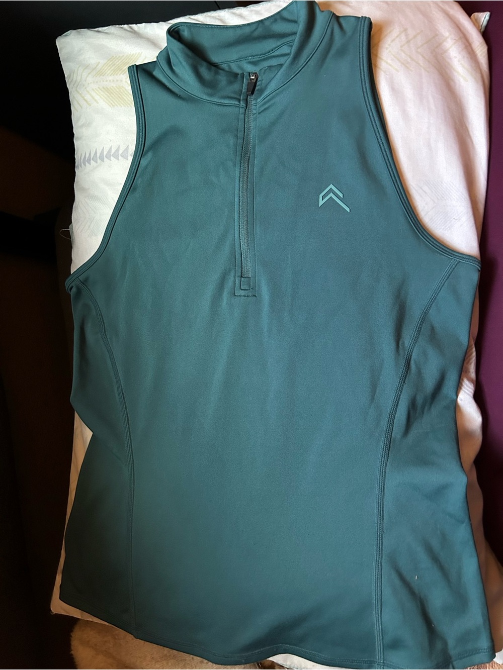 Oner Active Teal Zip-Front Swim Tank